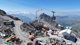 1 Tag auf der Gletscherbaustelle Titlis 🇨🇭🏔️🇨🇭 [upl. by Sitra]