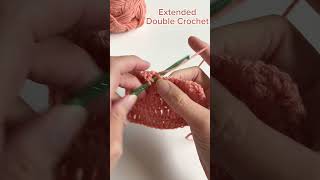 LEFT HANDED Crochet Stitch Tutorial Extended Double Crochet crochet shortscrochet crocheting [upl. by Linzy]