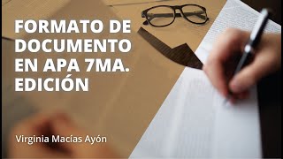 Cómo dar formato a un documento en APA 7ma edición [upl. by Kreg]