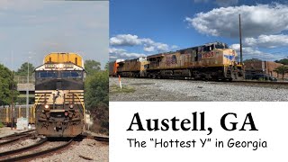 Railfanning at Austell Trains  the “Hottest Y” in Georgia [upl. by Katha]