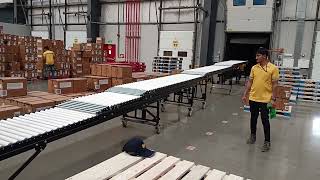 Telescopic Gravity Roller Conveyor for Automated Unloading [upl. by Wirth]