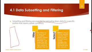 Section 4  Lecture 1  Data Subsetting and Filtering [upl. by Toogood862]