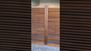 Arch Top Louvered cafe Doors made from rustic oak wood Bring your project to us [upl. by Pepillo420]