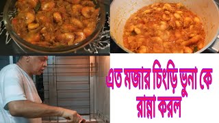 মজার চিংড়ি ভুনা কে রান্না করে খাওয়ালো  Munira Nourin Vlogs [upl. by Miguel938]