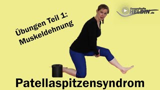 Knieschmerzen  Patellaspitzensyndrom loswerden Teil 1 Muskeldehnung 🏃 [upl. by Mungo475]