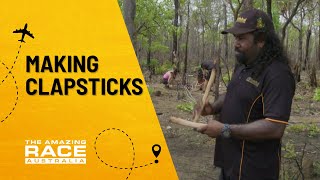 Unseen Moment Making Clapsticks  The Amazing Race Australia  Channel 10 [upl. by Aihtekal]