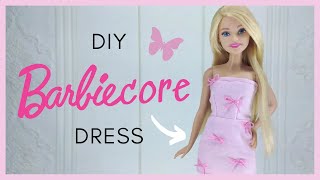 How to Create the Perfect Barbiecore Dress From Scratch  Easy DIY Barbie Dress [upl. by Eidnam]