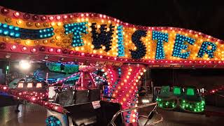 Twister  onride at Ledbury mop fair  Joseph Danter [upl. by Aivital183]