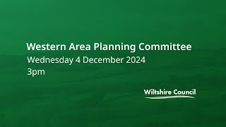 Western Area Planning Committee 4 December 2024 3pm [upl. by Camel]