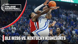 SEC CLASH 🔥 Ole Miss Rebels vs Kentucky Wildcats  Full Game Highlights  ESPN College Basketball [upl. by Varin350]