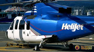 Helijet Sikorsky S76  Closeup and Takeoff  4K [upl. by Aliel]