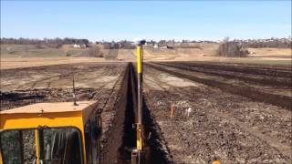 Land drainage in Norway with trencher [upl. by Moclam]