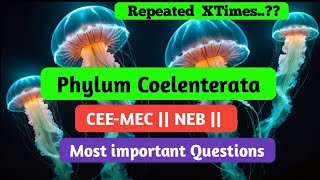 Phylum Coelenterata  Common entrance and NEB  TOP questions collections [upl. by Asteria]