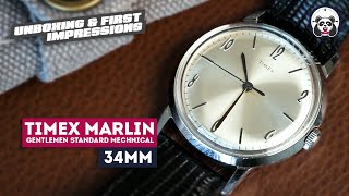 Timex Marlin Hand Wound 34mm Watch Unboxing amp First Impressions [upl. by Filip]