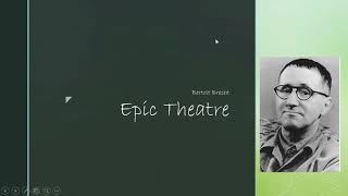 Bertolt brecht epic theatre [upl. by Ariaes]