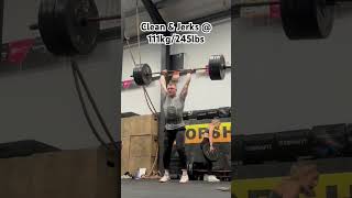 Clean amp Jerks  111kg245lbs weightlifting weightlifter olympicweightlifting crossfit [upl. by Zeta72]