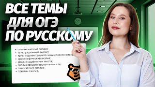 ВСЕ темы для ОГЭ по русскому языку  ОГЭ 2024  Умскул [upl. by Kannry]