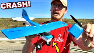 OH NO DUMB THUMBS crashed my 75 Brushless RC Plane [upl. by Etnaud]