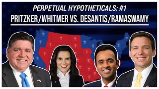 Perpetual Hypothetical  JB PritzkerGretchen Whitmer Versus Ron Desantis Vivek Ramaswamy [upl. by Okajima]