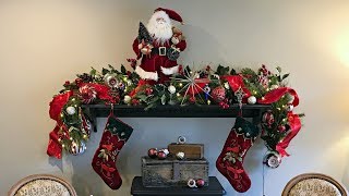 Classic Traditional Christmas Fireplace Mantel  How To Decorate For Christmas  Mantel Ideas [upl. by Aerdnael]