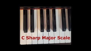 C Sharp Major Scale  Fingering piano musicscale [upl. by Atekan496]