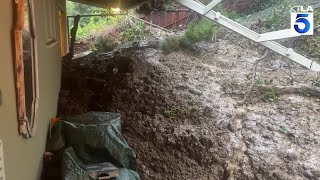 Mudslide damages home in Baldwin Hills [upl. by Kimball308]