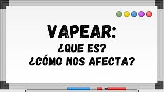 Vapear ¿Que Es y Como Nos Afecta [upl. by Amelie917]