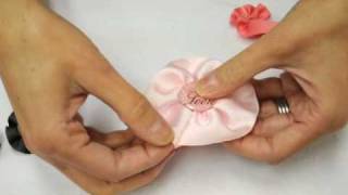 Gathered Ribbon Flower Tutorial [upl. by Carry]