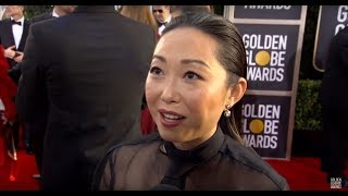 77th Golden Globes Red Carpet Lulu Wang [upl. by Roy]