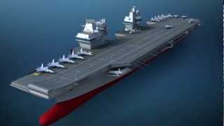 Queen Elizabeth Class aircraft carrier CVF Blocks [upl. by Heiney638]