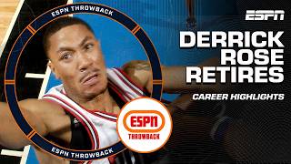 DERRICK ROSES TOP CAREER HIGHLIGHTS 🌹  ESPN Throwback [upl. by Ecirahs26]