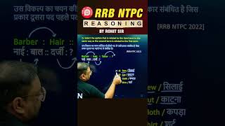 🔥WORD ANALOGY  REASONING BY ROHIT SIR  shorts ssc rrbntpc ntpcexam radianmensa [upl. by Timoteo959]