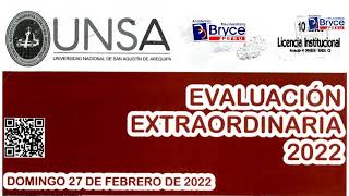 Resolución del Examen Extraordinario UNSA 2022 [upl. by Ilil]