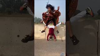 Ladki koodi mere upar gymnast acrobatics action viralshort stunt jump flexibility [upl. by Randa]