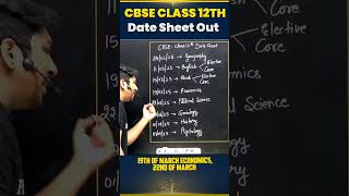 Alert 🚨 Class 12 CBSE DATESHEET is OUT Now  PW CBSEDatesheet2025 CbseBoard Shorts [upl. by Maximilian178]