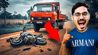 Truck VS Bike Crash Test Live Accident Demonstration [upl. by Ahseeyt]