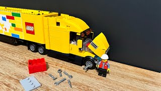 Building the LEGO Yellow Delivery Truck time lapse [upl. by Cristi340]