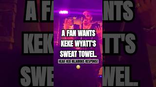 Keke Wyatts Hilarious Reaction to Fan Requesting Her Sweat Towel [upl. by Ahsimit]