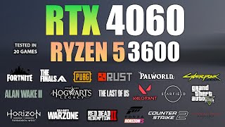 RTX 4060  Ryzen 5 3600  Test in 20 Games  RTX 4060 Gaming [upl. by Nelyak]