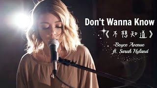 ▽ Dont Wanna Know《不想知道》 Boyce Avenue ft Sarah Hyland cover 中文字幕▽ [upl. by Bayard]