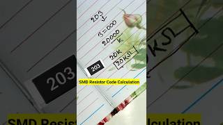 SMD Resistor Code Calculation shorts pbexperiment [upl. by Noemys]