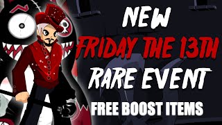 ‹NEW› FRIDAY 13TH EVENT  LIMITED RARE ITEMS  REDHERO AQW [upl. by Attekram]