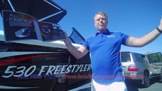 Quintrex Freestyler 530  Yamaha F115hp 4stroke boat review  Brisbane Yamaha [upl. by Llerihs]