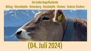 Nagelfluhkette  vom Miitag bis zum Sederer Stuiben 04 Juli 2024 [upl. by Yvi]