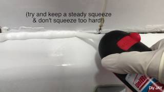 Applying the Unibond sealant in the bath [upl. by Ytoc]