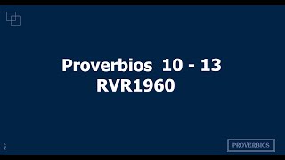 La Biblia hablada  Proverbios 10  13 [upl. by Eppesiug922]