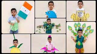 Fancy Dress on 10 National Symbols of India for KidsRepublic Day Photoshoot IdeasFancy Dress Ideas [upl. by Dream]