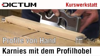 Profile von Hand hobeln  Hohlkehle und Karnies mit Profilhobeln – Tutorial [upl. by Natala346]