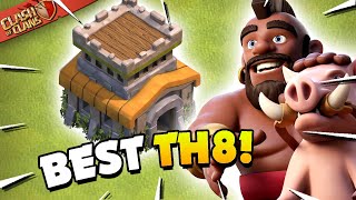 BEST TH8 Attack Strategy for 3 Stars Clash of Clans [upl. by Lounge675]