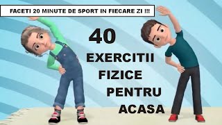 Complex de 40 exercitii fizice 🏋️ pentru acasa 🏠 Gimnastica pentru copii 🧘 Kids workout [upl. by Eatnoj873]